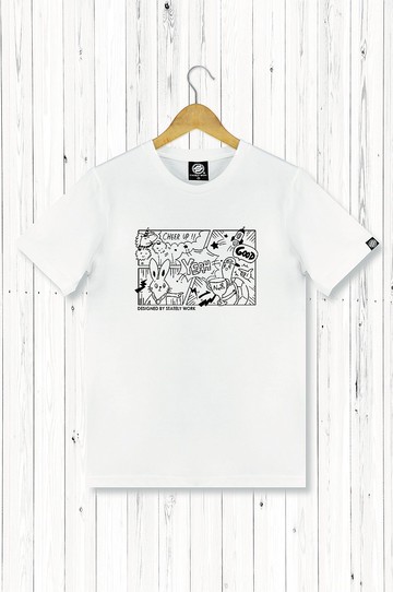 STATELYWORK 漫畫T 男短T恤 二色