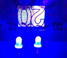 3MM白發紫色紫燈 LED發光二極管 F3紫光燈珠 驗鈔專用高亮 100個