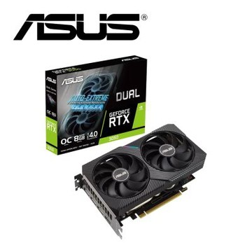 華碩 DUAL-RTX3050-O8G-V2 顯示卡+華碩 TUF GAMING 450B 450W 電源供應器 工業包裝