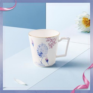 瑪戈隆特荷蓮盛宴馬克杯水杯家用下午茶奶杯情侶骨瓷大容量水杯