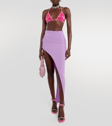 David Koma Asymmetrical wool maxi skirt