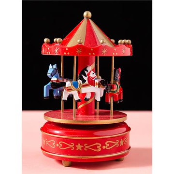 旋轉木馬音樂盒ins超火的生日禮物女生文藝小清新圣誕節八音盒