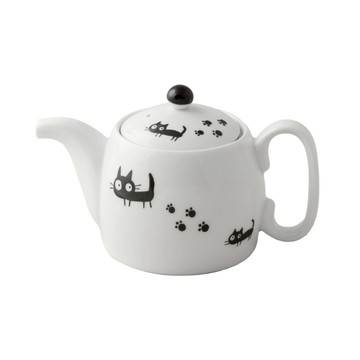 【日本 JS-KIKAKU 】黑貓茶壺450ml 貓咪茶壺 茶壺 貓茶壺 母親節禮物