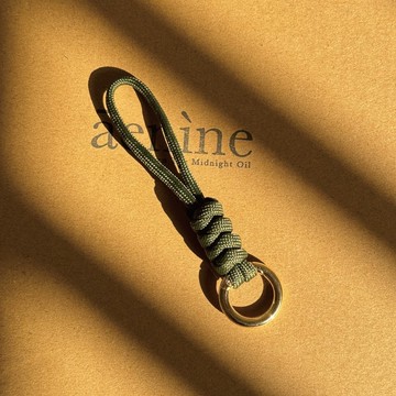 新色) 編織蛇結掛繩 #聖誕綠+淺金圈 ig