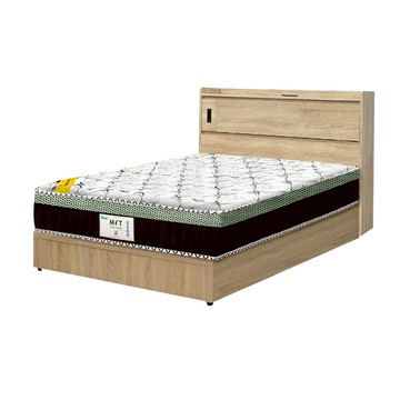 IHouse-品田 房間3件組(床頭箱+床底+床墊) 單大3.5尺白梧桐