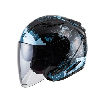 【SOL Helmets】SO-7E開放式安全帽 (探險者_黑/藍) ｜ SOL安全帽官方商城