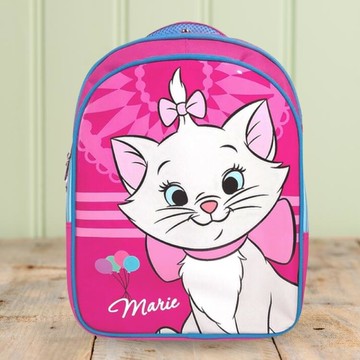 【廠商直送】迪士尼多功能書包-瑪麗貓-深粉