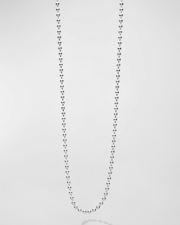 Men's Sterling Silver Ball Chain Necklace, 2.5mm, 24in