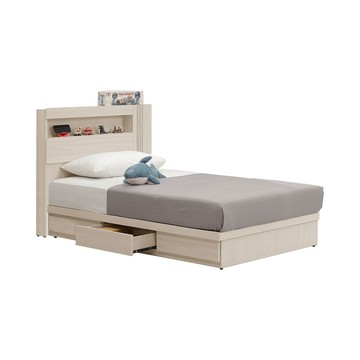 Homelike 喜家居附插座收納三抽屜床台組-單人3.5尺(2542)