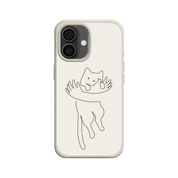 iPhone 16 SolidX 貝殼灰 - ilovedoodle (Lim Heng Swee) - Hug One Line - 愛與擁抱