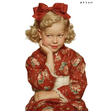 【12月新品4】07-114-0147 人物貼紙 和服復古