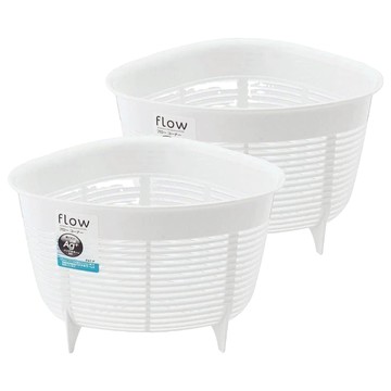 inomata 銀離子Ag + 菜瓜布架 大  白色  2個