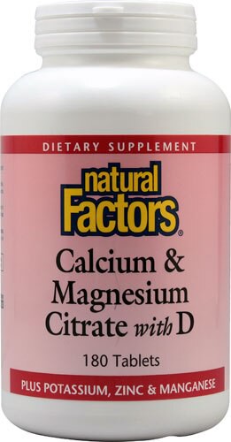 Natural Factors Calcium & Magnesium Citrate with D 180 Tablets