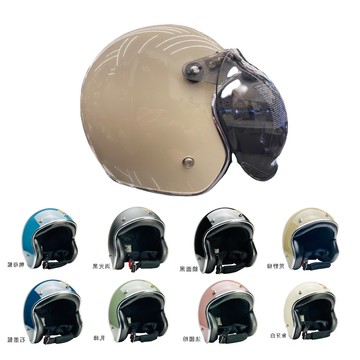 EVO 安全帽 CA-310M 復古帽 精裝銀邊 多色可選 半罩 半拆洗 耐磨鏡片 泡泡鏡片 正版授權