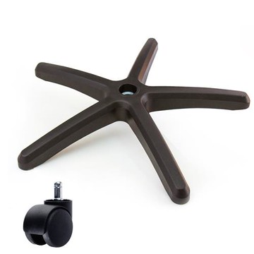電腦椅專用 五星塑膠腳座 (直徑66cm/PP滑輪)BASE-002LL