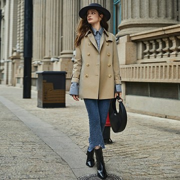 【巴黎精品】現貨+預購 風衣外套休閒大衣-抗皺防水中長款防風女外套2色a1gx3