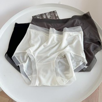 內褲女蕾絲春夏新款莫代爾超細膩奶糖色空氣面膜褲中高腰三角短褲