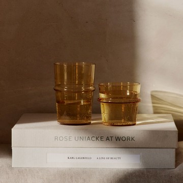 丹麥 Ferm Living BOYA 高水杯 黃 二入450ml