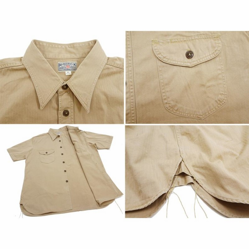 美品　バズリクソンズ　半袖ワークシャツ br79581-1.jpg