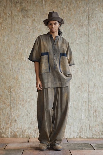 復古文青 有機棉男裝襯衫 短袖襯衣