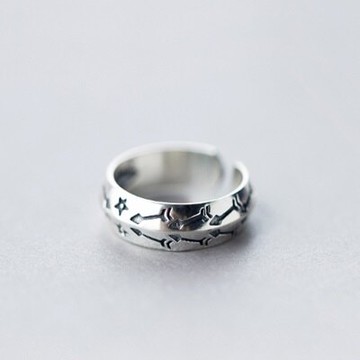 925純銀戒指開口戒-時尚復古個性民族風情人節生日禮物女飾品73dt796【獨家進口】【米蘭精品】