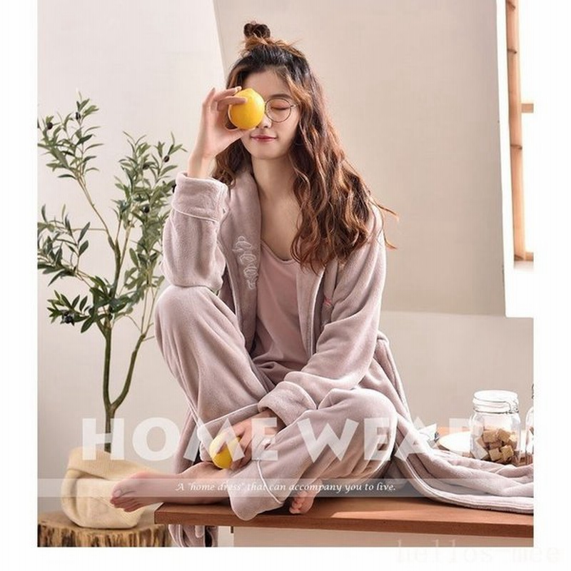 ネグリジェルームウエアモコモコパジャマレディース冬あったか部屋着3点セットパジャマピンク可愛いかわいい大きいサイズガウン寝間着女性 通販 Lineポイント最大0 5 Get Lineショッピング