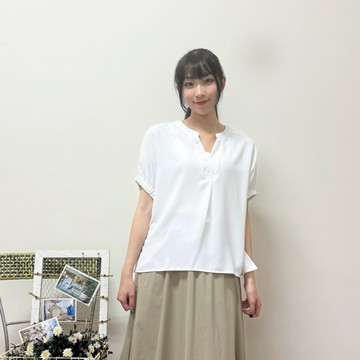 【Hana Mokuba】花木馬日系女裝簡約V領釦子上衣