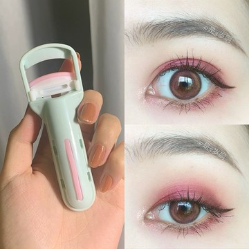 台灣現貨【梅子醬】新版瑪莉安睫毛夾 按壓式睫毛夾 卷翹持久定型眼睫毛夾 不夾眼皮 睫毛器 自然便攜送膠墊55-0098