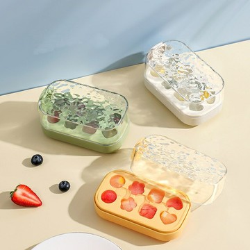 [Hare.D]8格可愛圖形按壓冰塊模 小冰塊 冰塊盒 模具 愛心冰塊 花朵冰塊 造型冰塊 製冰器 製冰盒 DIY