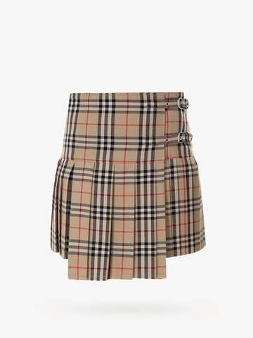 Wool skirt with iconic print - BURBERRY - gender_Woman
