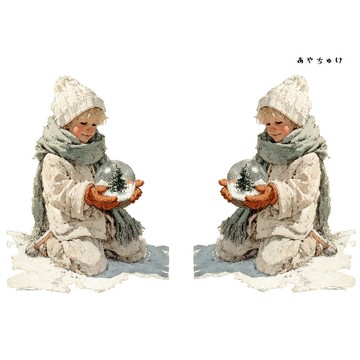 【11月新品2】08-108-0119 人物貼紙 聖誕復古風