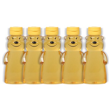 Living Family 微笑小熊單鍵式蜂蜜瓶 380ml  5個