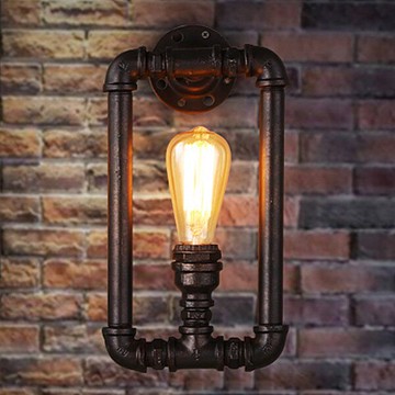 【威森家居】美式 雙水管壁燈 現貨原木工業風現代簡約復古吸頂燈吊燈壁燈大廳客廳臥室陽台燈具LED設計師 L170520