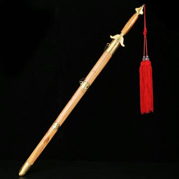 桃木劍不銹鋼刀劍 男女太極劍 桃木寶劍  軟劍未開刃