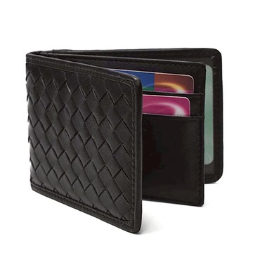 短夾 卡夾 羊皮皮夾 卡包 編織錢包 駕照夾 黑色皮夾 手工皮夾 高級感 真皮卡夾 生日禮物 男短夾 實用小物 107