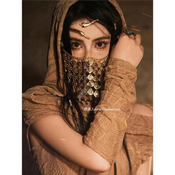 復古沙丘廢土風連衣裙西北沙漠長裙埃及甘肅旅游度假裙子寫真服飾