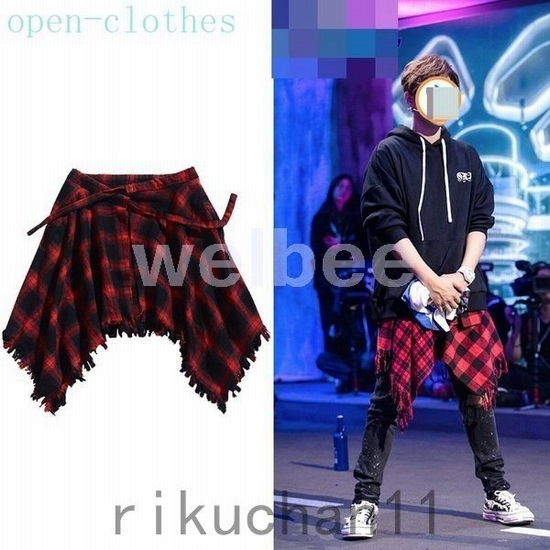 シャツ チェック柄 メンズ レディース シャツ腰巻き風スカート キュロットスカート 裏地なし 薄い 膝丈スカート フレア ハイウエスト カジュアル 通販 Lineポイント最大get Lineショッピング