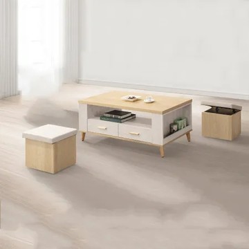 【居之森】莎麗茶几組(可單購)_大茶几(含二椅)