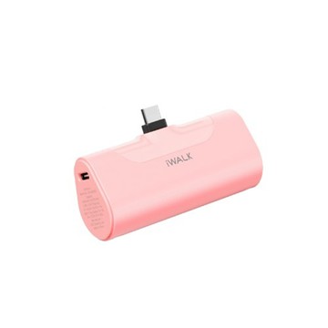 【iWALK】第四代經典升級款直插式口袋電源(TYPE-C接頭) DBL4500NC【絢麗粉】
