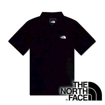 【THE NORTH FACE 美國】男快乾短袖POLO上衣『黑色』NF0A7QOW 戶外 登山 時尚 休閒 上衣 短袖