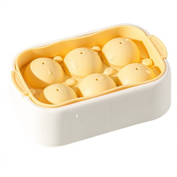 Dagebeno 食品級矽膠材質六格製冰器 易清洗可疊加果汁咖啡優格冰格-2入
