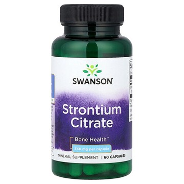 Swanson Vitamins, 檸檬酸鍶，340 毫克，60 粒膠囊