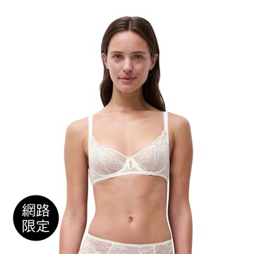 【Chantelle Pulp】1/2網紗無襯內衣>BCDE罩杯>牛奶白(1AMM5_0LW)【Kiss】