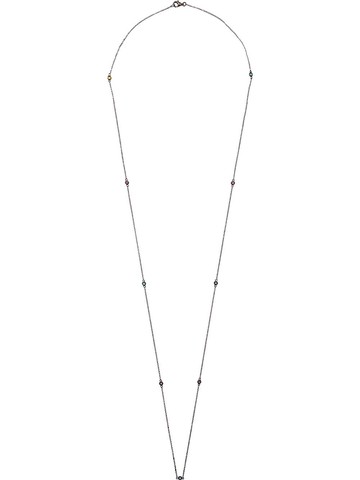 Loquet - 14kt black Gold Sapphire Chain - women - Sapphire - One Size - Metallic