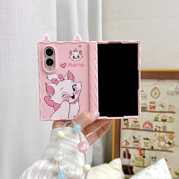 立體耳朵 粉底瑪麗貓 磁吸中軸 三星 Z Fold8 z fold8 z flip8 手機殼 全包 折疊 保護套
