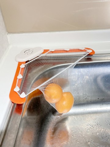 雲朵雨滴造型廚房三角瀝水架(附替芯網)