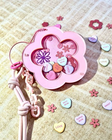 心花漾遊 紙藝花花小鏡手袋掛飾 | 春夏花盛心心糖果母親節禮物