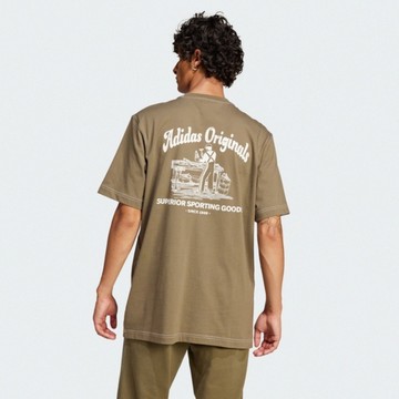 Adidas Wab Tee JP4476 男 T恤 運動上衣 休閒短袖 棉質 軍綠 棕 亞版