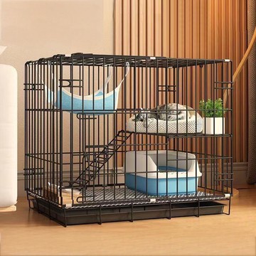 【店長推薦】貓籠子家用室內雙層貓窩超大自由空間折疊貓別墅二層貓舍貓咪用品