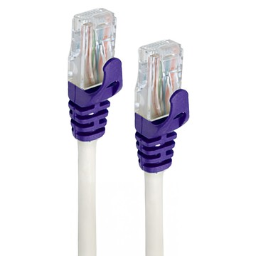 i-gota 愛購它 CAT 6A 超高速網路傳輸線 適用於ADSL/FTTH/CATV  貝吉色 + 紫色  1條  10m